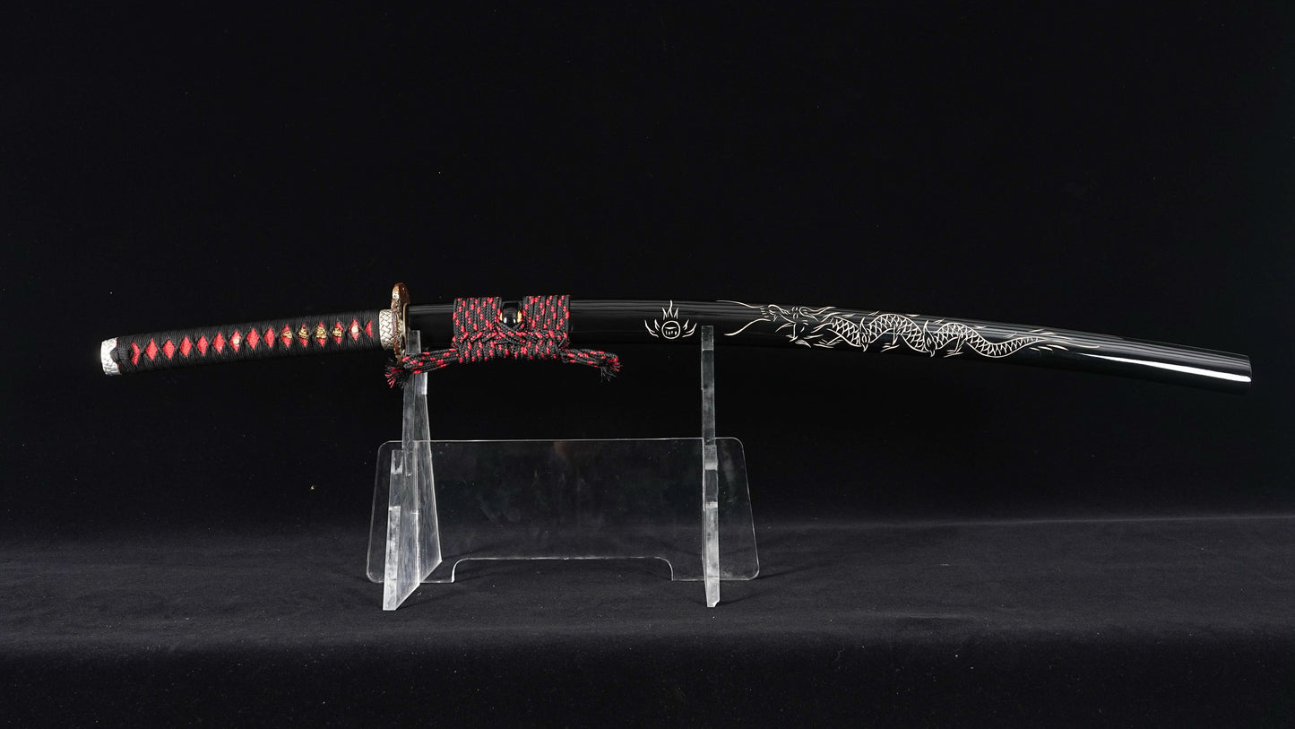 Katana Hideki – T10 Black and Red Blade