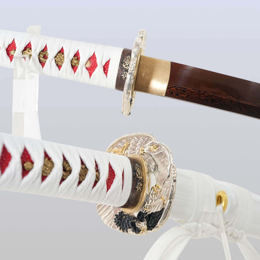 Hiroshi Katana2048 Damascus Red Blade