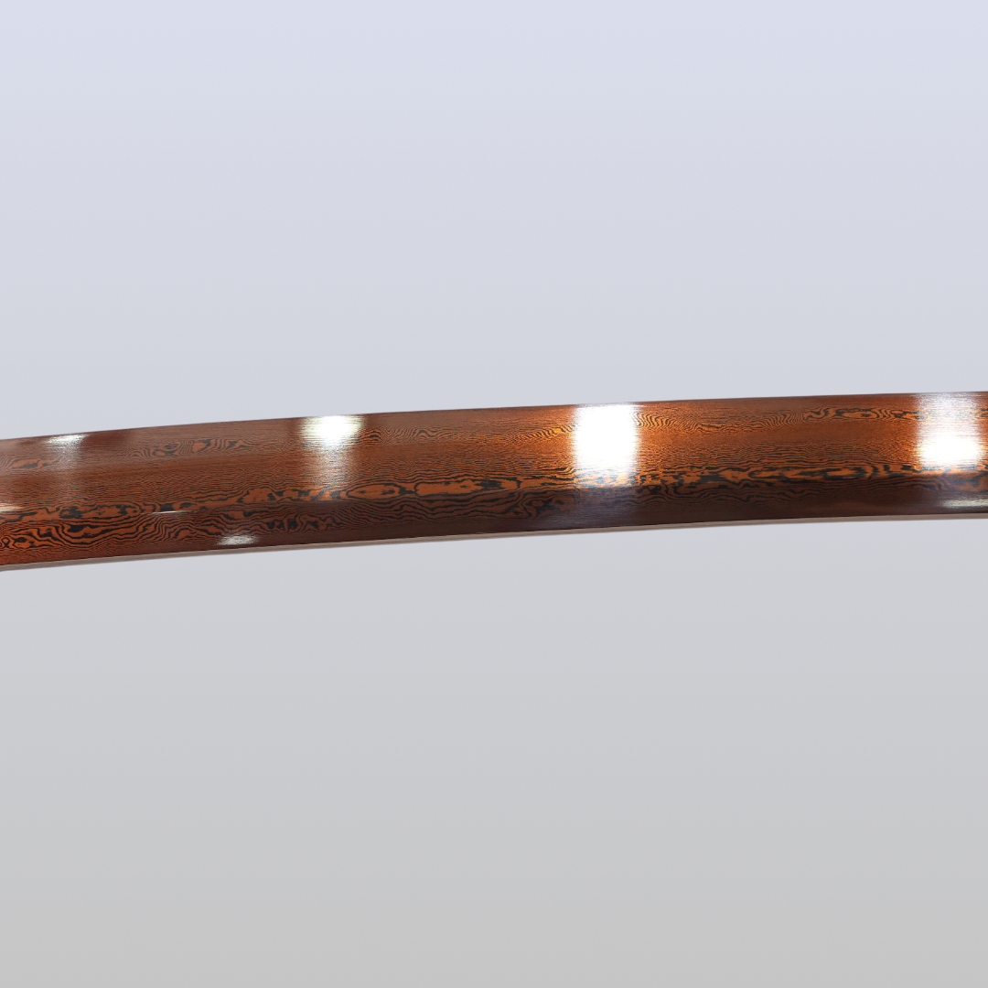 Hiroshi Katana2048 Damascus Red Blade